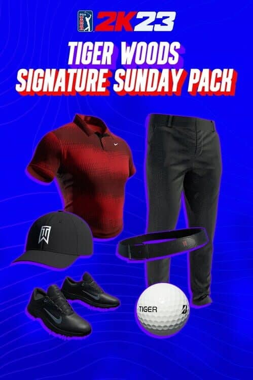 PGA Tour 2K23: Tiger Woods Signature Sunday Pack